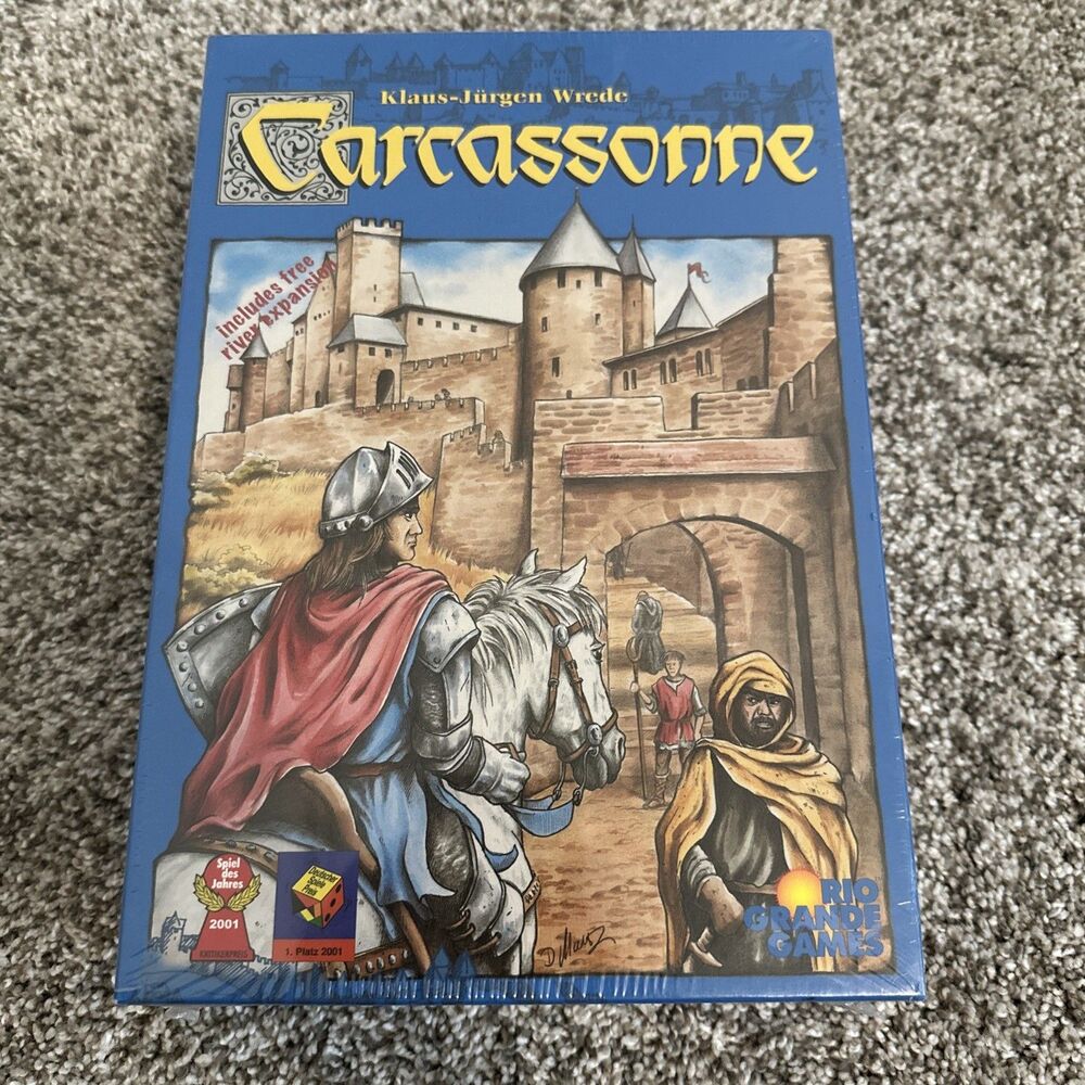 CARCASSONNE BOARD GAME WITH THE RIVER EXPANSION NEW SEALED RARE